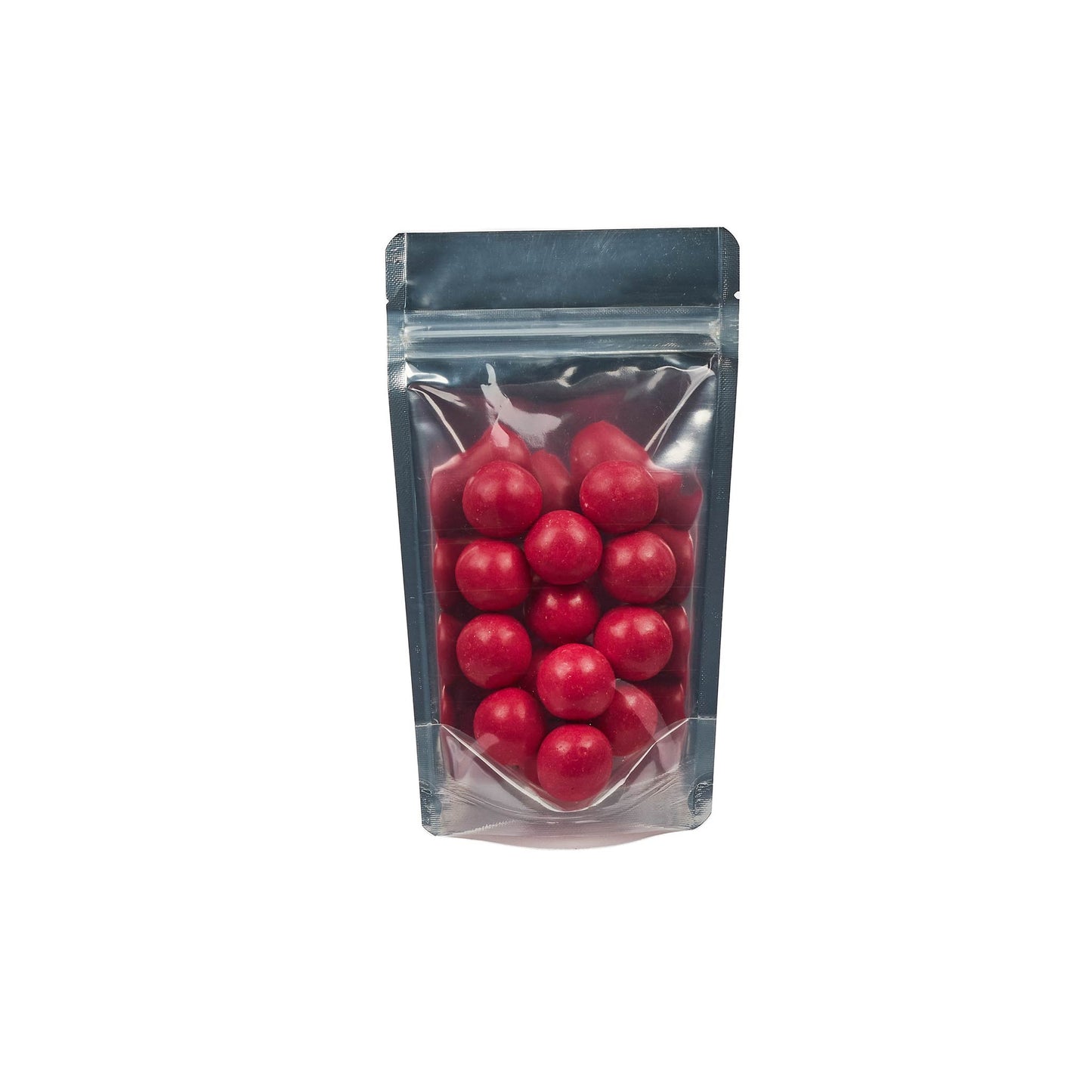 Clear Front Foil/ Black Back Stand Up Pouches w/ Resealable Zip & Tear Notches
