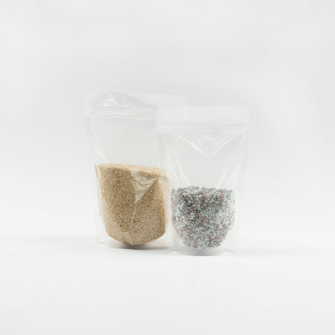 Clear Stand Up Pouches With Resealable Zip & Tear Notch - Titan Packaging